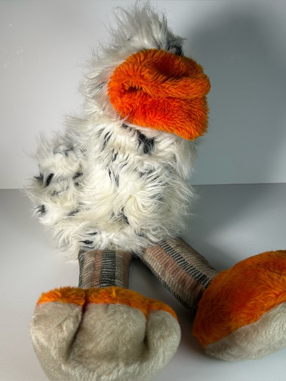 Lucy's Toys Bird Full Body 22" Hand Puppet Plush Stomper Handcrafted Black&Whit